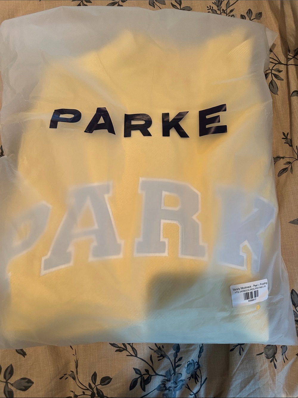 Parke Birthday Drop Varsity Mockneck Banana Cream - Picture 6 of 6